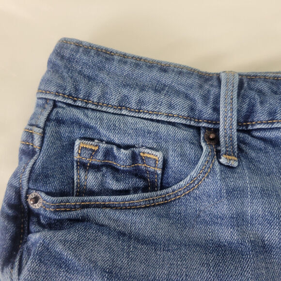 Old Navy Denim Shorts Womens 2 Blue Jean High Rise Cuffed Hem Medium Wash - Picture 13 of 15